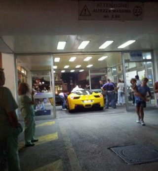 Illustration for article titled Ferrari Driver Mysteriously Shot In The Balls, Drives Into Emergency Room